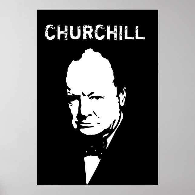 Affiches Sir Winston noir et blanc (Devant)