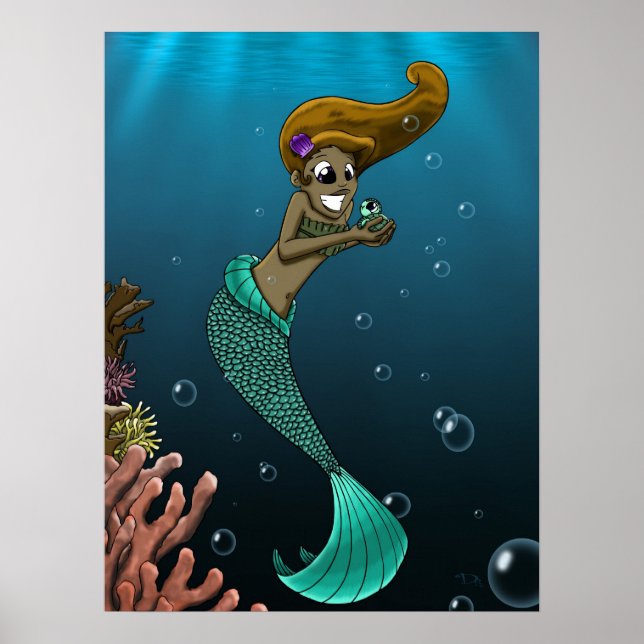 Affiches Sirène Afro-Américaine (Devant)