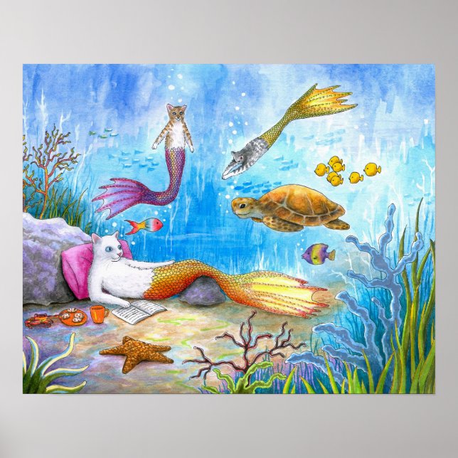 Affiches Sirène de chat 31 (Devant)