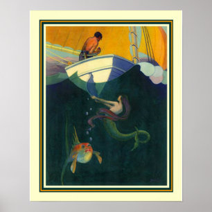 Affiches Sirène et la copie 16x20 du voilier 1920