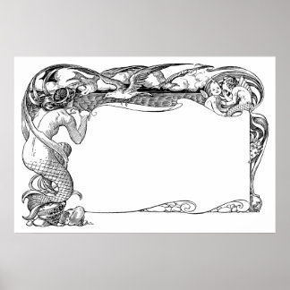 Affiches Sirène et mouettes