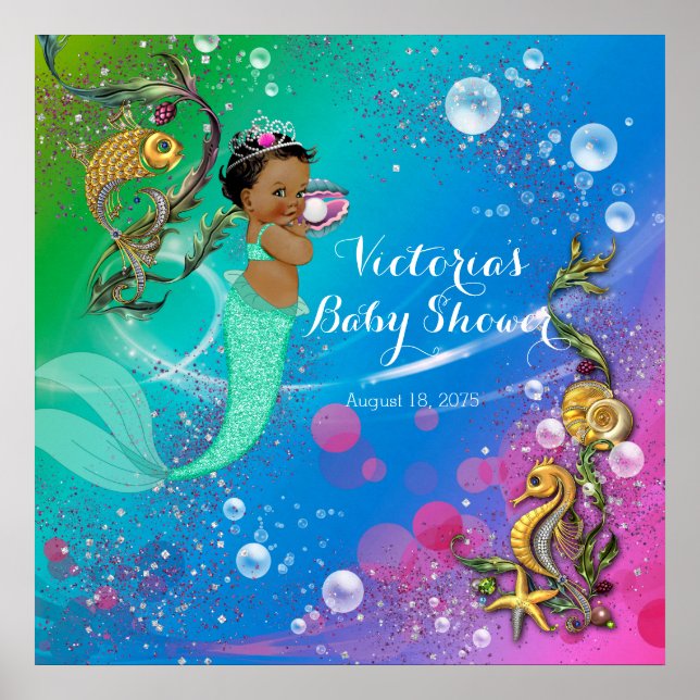 Affiches Sirène Ethnique Sous La Mer (Devant)