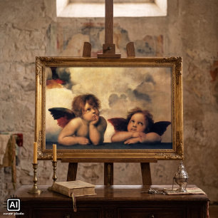 Affiches Sistine Madonna Angels par Raphael Sanzio