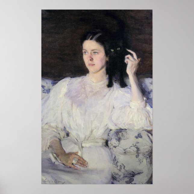 Affiches Sita et Sarita, ou Young Girl with a Cat (Devant)