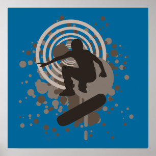 Affiches skateboarding de haute fidélité : bulles :