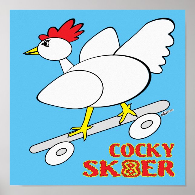 Affiches Skater Cocky (Devant)