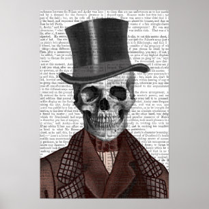 Affiches Skeleton Gentleman and Top hat