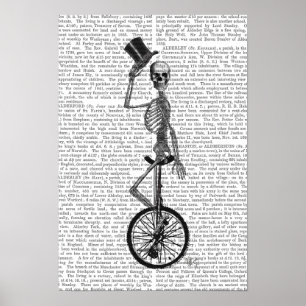 Affiches Skeleton on Unicycle