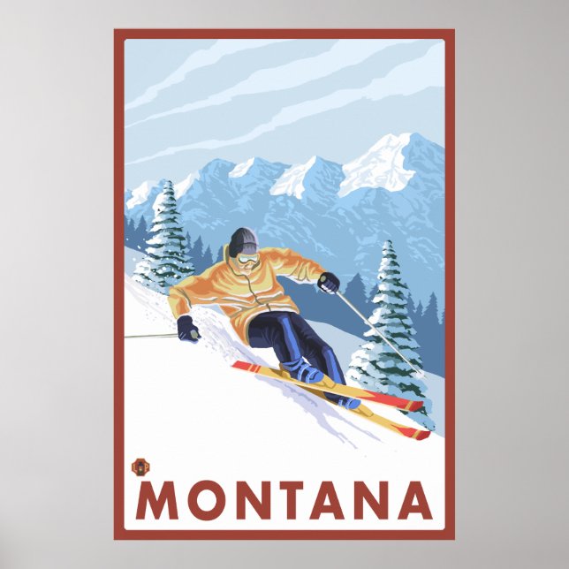 Affiches Ski de neige - Montana (Devant)