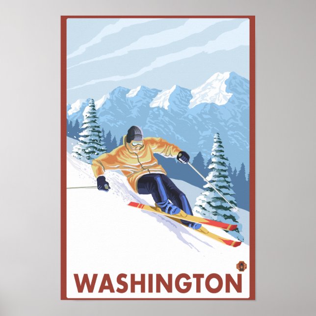 Affiches Ski de neige - Washington (Devant)