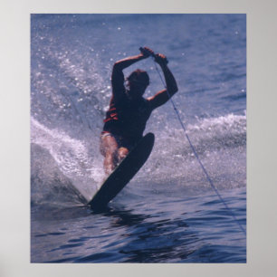 Affiches Ski d'eau -- Dans le bleu