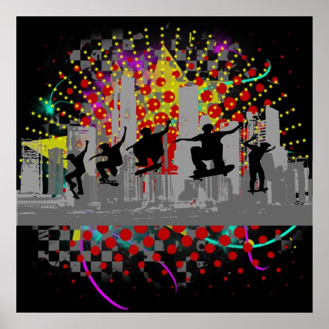 Affiches Ski urbain (Devant)