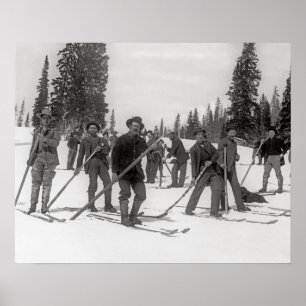 Affiches Skieurs du Colorado, 1910. Photo ancienne