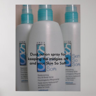 Affiches Skin So Soft 001, Double action spray pour garder.