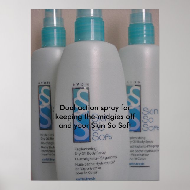 Affiches Skin So Soft 001, Double action spray pour garder. (Devant)