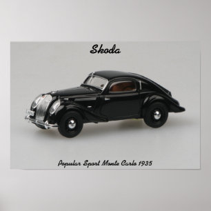 Affiches Skoda Sport populaire Monte Carlo 1935 Imprimer