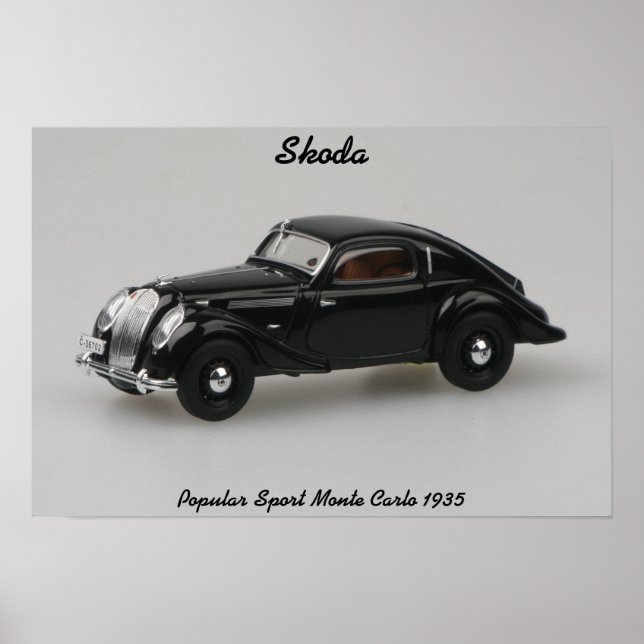 Affiches Skoda Sport populaire Monte Carlo 1935 Imprimer (Devant)