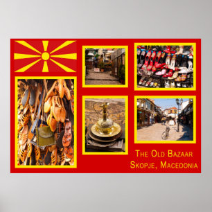Affiches Skopje, Ancien Bazar de Macédoine du Nord