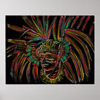 Affiches skull warrior painting