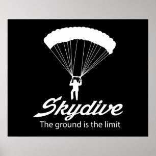 Affiches Skydive le sol est la limite