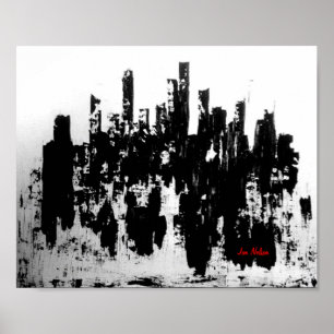 Affiches Skyline black & white