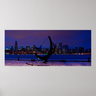 Affiches Skyline Chicago Holiday