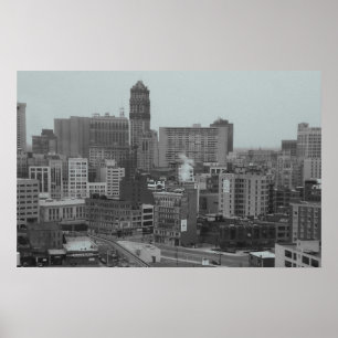 Affiches skyline de detroit