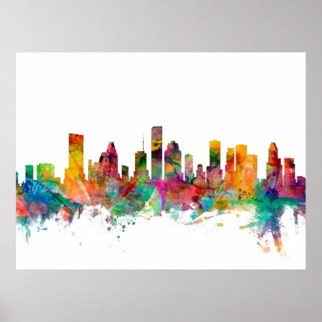 Affiches Skyline de Houston (Devant)
