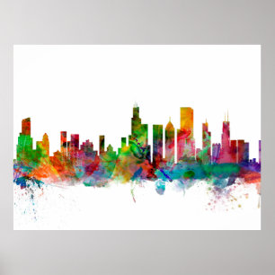 Affiches Skyline de l'Illinois