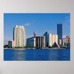 Affiches Skyline de Miami, Floride