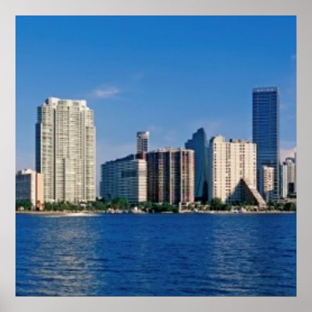 Affiches Skyline de Miami, Floride (Devant)