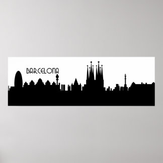 Affiches skyline deco de barcelone