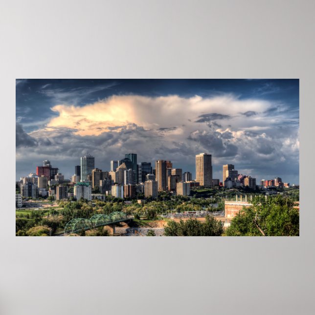 Affiches Skyline Edmonton, Canada (Devant)