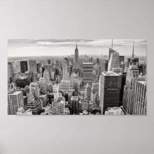 Affiches Skyline New York noir et blanc