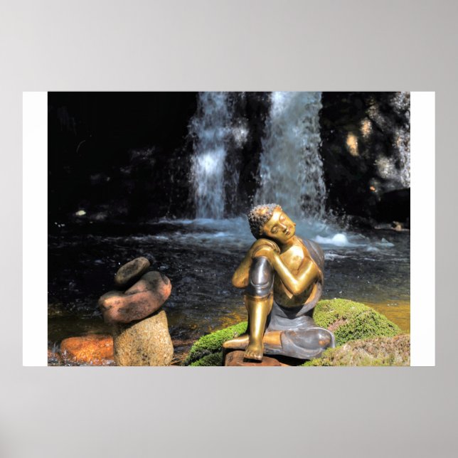 Affiches sleeping Buddha on water (Devant)