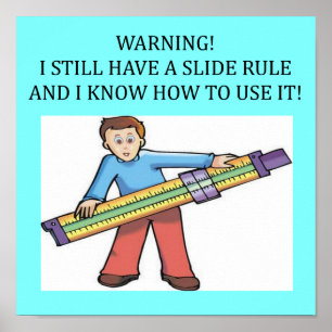 Affiches slide rule math humor