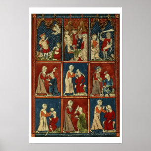Affiches Sloane scènes Médicales et bibliques de 1977