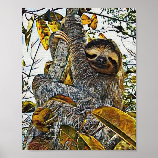 Affiches Sloth peinture numérique (Devant)