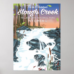 Affiches Slough Creek, parc national de Yellowstone