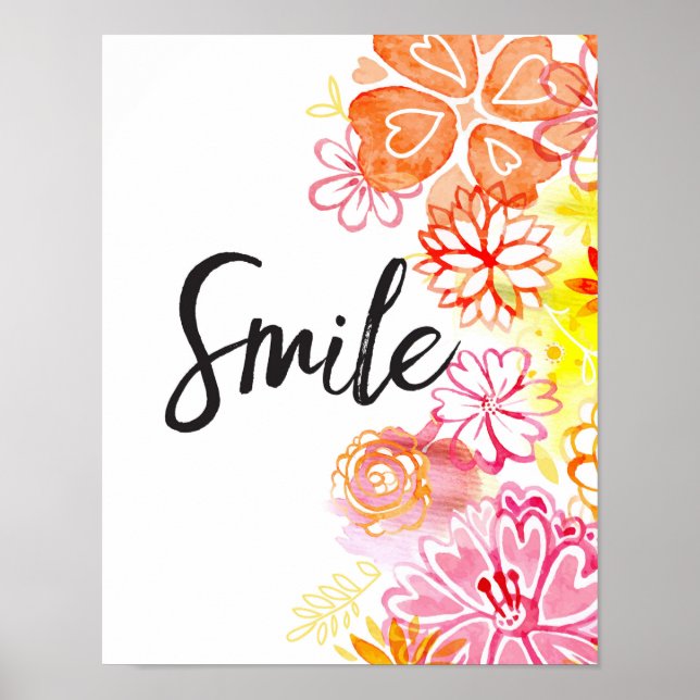 Affiches Smile, Fleurs Art Imprimer (Devant)