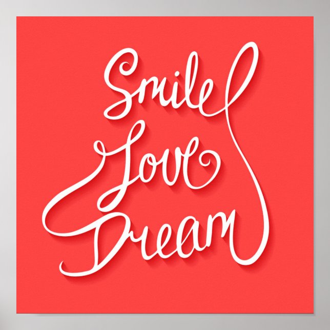 Affiches Smile Love Dream (Devant)