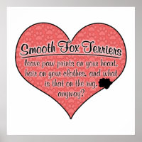 Smooth Fox Terrier Paw Prints Dog Humor
