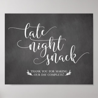 Affiches Snacks de fin de nuit Symbole préféré