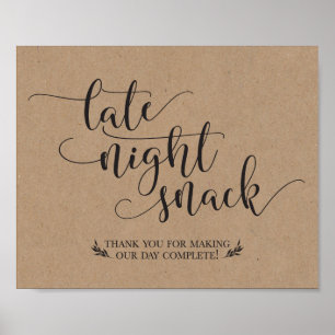 Affiches Snacks de fin de nuit Symbole préféré