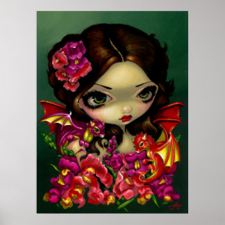 Affiches Snapdragon Fairy ART IMPRIMER imaginaire dragon fl