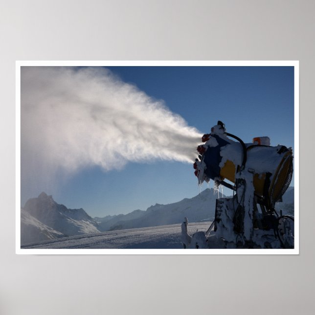 Affiches Snow Canon, Snow Gun, Snow Maker, Shooting Snow (Devant)