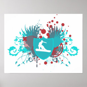 Affiches snowboard hi-fi