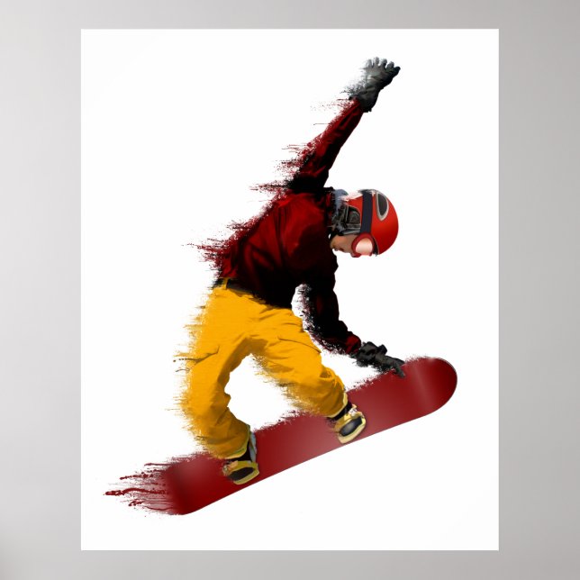 Affiches Snowboardeur (Devant)