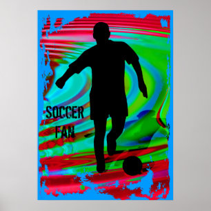 Affiches Soccer Player & Radical Rainbow