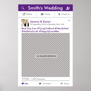 Affiches Social Media Party Frame Photo Booth Prop